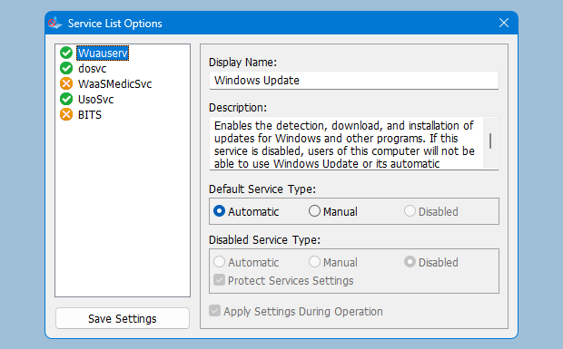 Windows Update Blocker administrative tools preview